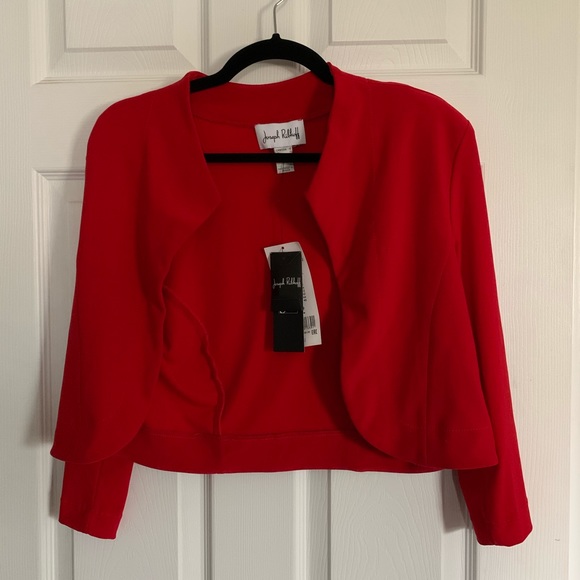 Red women’s half blazer/ cover-up - Picture 1 of 7